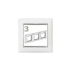 Legrand Valena 3-as keret fehér-ezüst vízszintes