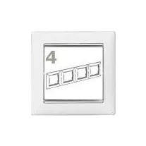 Legrand Valena 4-es keret fehér-ezüst