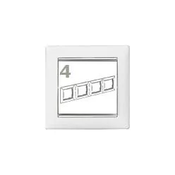 Legrand Valena 4-es keret fehér-ezüst