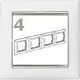Legrand Valena 4-es keret fehér-ezüst