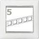 Legrand Valena 5-ös keret fehér-ezüst