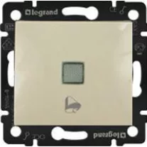   Legrand Valena 1 pólusú nyomó csengőjel+jelzőf. elefántcsont