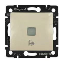   Legrand Valena 1 pólusú nyomó csengőjel+jelzőf. elefántcsont