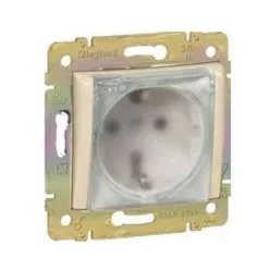  Legrand Valena 2P+F dugalj csapófedéllel IP44 elefántcsont