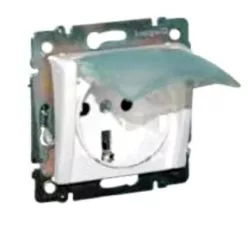 Legrand Valena 2P+F dugalj csapófedéllel IP44 fehér