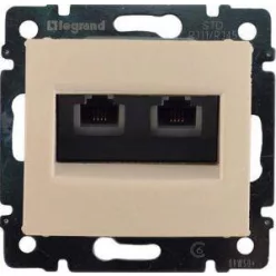 Legrand Valena RJ11 telefon dupla aljzat, elefántcsont