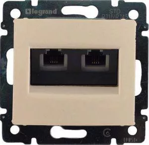 Legrand Valena RJ11 telefon dupla aljzat, elefántcsont