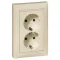 Legrand Valena 2x2P+F dugalj elefántcsont