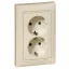 Legrand Valena 2x2P+F dugalj elefántcsont
