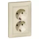 Legrand Valena 2x2P+F dugalj elefántcsont