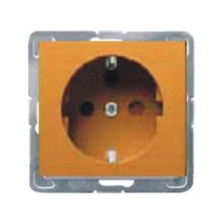 Legrand Valena 2P+F reteszelt dugalj sárga betéttel