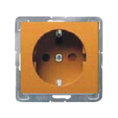 Legrand Valena 2P+F reteszelt dugalj sárga betéttel