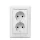Legrand Valena 2x2P+F dugalj fehér