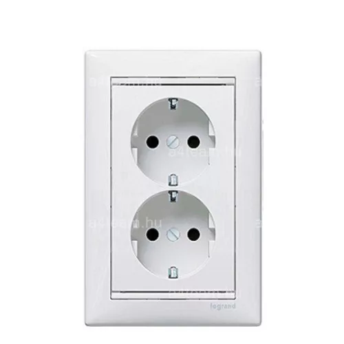 Legrand Valena 2x2P+F dugalj fehér