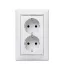 Legrand Valena 2x2P+F dugalj fehér
