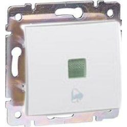Legrand Valena 1 pólusú nyomó csengőjel+jelzőf. fehér