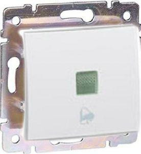 Legrand Valena 1 pólusú nyomó csengőjel+jelzőf. fehér