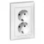 Legrand Valena 2x2P+F dugalj gyermekvédelemmel fehér