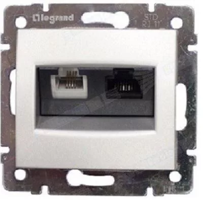 Legrand Valena RJ11 telefon dupla aljzat, fehér