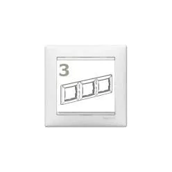 Legrand Valena 3-as keret fehér vízszintes/függőleges