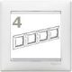 Legrand Valena 4-es keret fehér vízszintes/függőleges