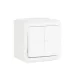 Legrand Forix 106+6 kettős váltókapcsoló falon kívüli IP44 fehér