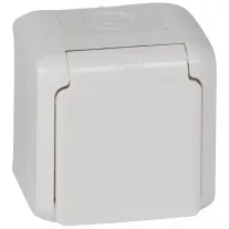   Legrand Forix 2P+F földelt csatlakozóaljzat, gyermekvédelemmel falon kívüli IP44 fehér