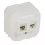 Legrand Forix 1xRJ45 Cat.5e UTP informatikai + RJ11 telefon csatlakozóaljzat falon kívüli IP20 fehér