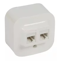   Legrand Forix 2xRJ45 Cat.5e UTP informatikai csatlakozóaljzat falon kívüli IP20 fehér