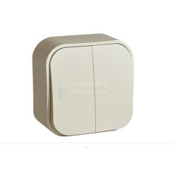   Legrand Forix 105 2x1P kettős egypólusú kapcsoló falon kívüli IP20 bézs