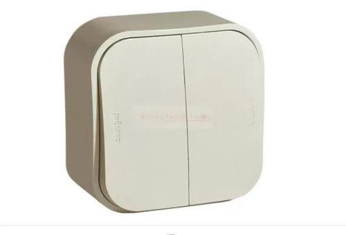 Legrand Forix 105 2x1P kettős egypólusú kapcsoló falon kívüli IP20 bézs