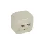 Legrand Forix 1xRJ45 Cat.5e UTP informatikai + RJ11 telefon csatlakozóaljzat falon kívüli IP20 bézs