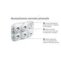   Legrand Forix kiemelődoboz sorolható 4-es vízszintes és függőleges