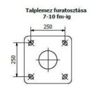 Alapvasalat acél lámpaoszlophoz 851