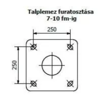 Alapvasalat acél lámpaoszlophoz 851