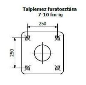 Alapvasalat acél lámpaoszlophoz 851