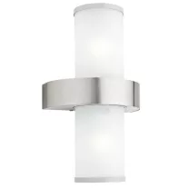 BEVERLY Kült.fali 2x60W nemesacél/ezüst