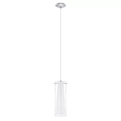 PINTO Függeszték E27 1x60W króm/fehér