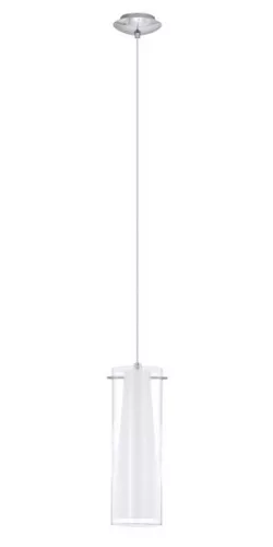 PINTO Függeszték E27 1x60W króm/fehér