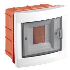 Lakáselosztó 4 modul IP20 süllyesztett Viko PE+N sín