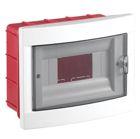 Lakáselosztó 8 modul IP20 süllyesztett Viko PE+N sín