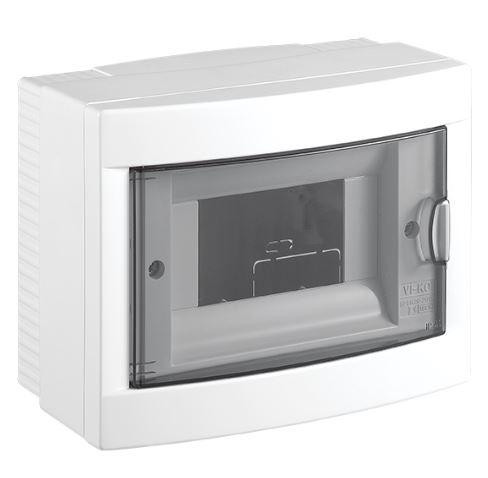 Lakáselosztó 8 modul IP40 falon kívüli Viko PE+N sín