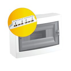 Lakáselosztó 12 modul IP40 falon kívüli Viko PE+N sín