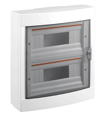 Lakáselosztó 24 modul IP40 falon kívüli Viko PE+N sín