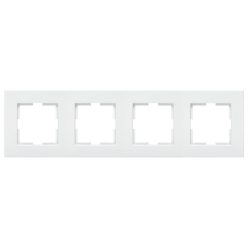   Panasonic Karre Plus 4-es sorolókeret vízszentes/függőleges fehér logo nélkül