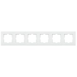   Panasonic Karre Plus 6-os sorolókeret vízszintes/függőleges fehér logo nélkül