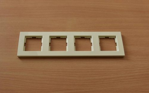 Panasonic Karre Plus 4-es sorolókeret vízszentes/függőleges bézs (Felirat nélkül)