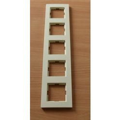   Panasonic Karre Plus 5-ös sorolókeret vízszintes/függőleges bézs(Felirat nélkül)