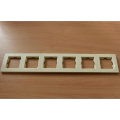   Panasonic Karre Plus 6-os sorolókeret vízszintes/függőleges bézs (Felirat nélkül)