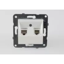   Panasonic Karre Plus RJ45 CAT 5E dupla FALI ALJZAT fehér keret nélkül